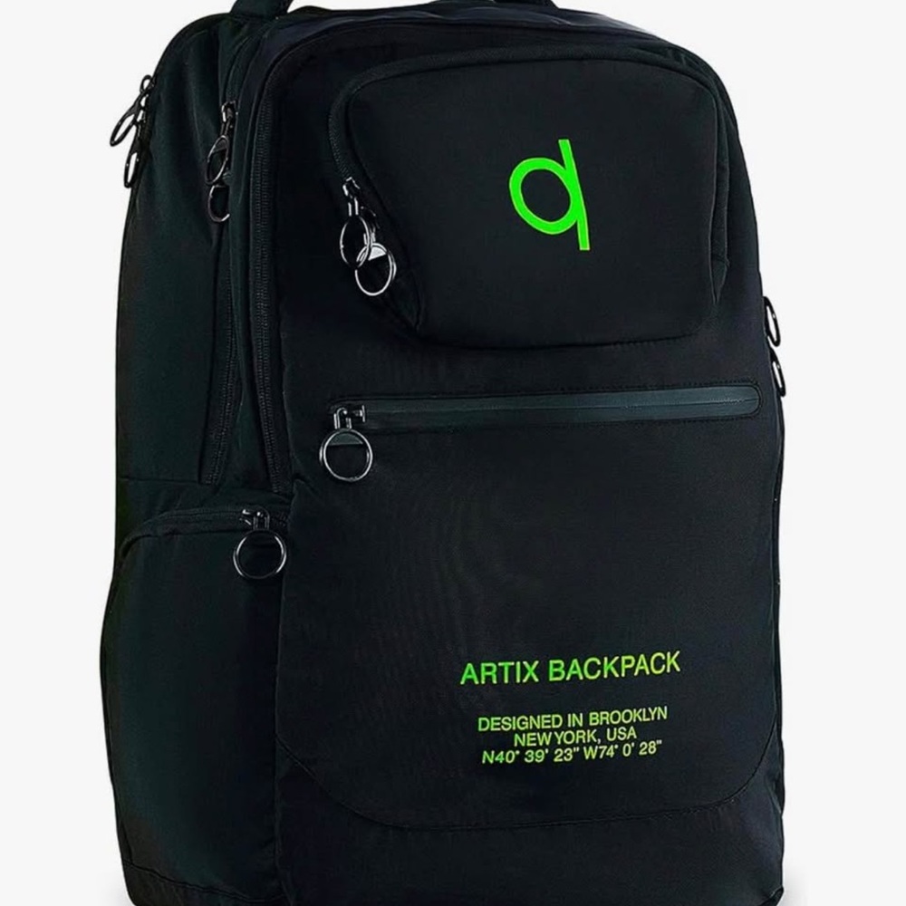 Arctix Black Backpack with Green Accents